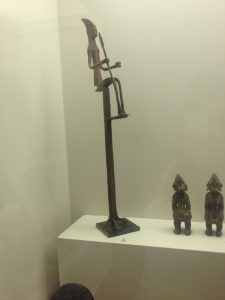 5. Ritual Staff with Seated Nommo. Iron. MALI, Early 20th century.