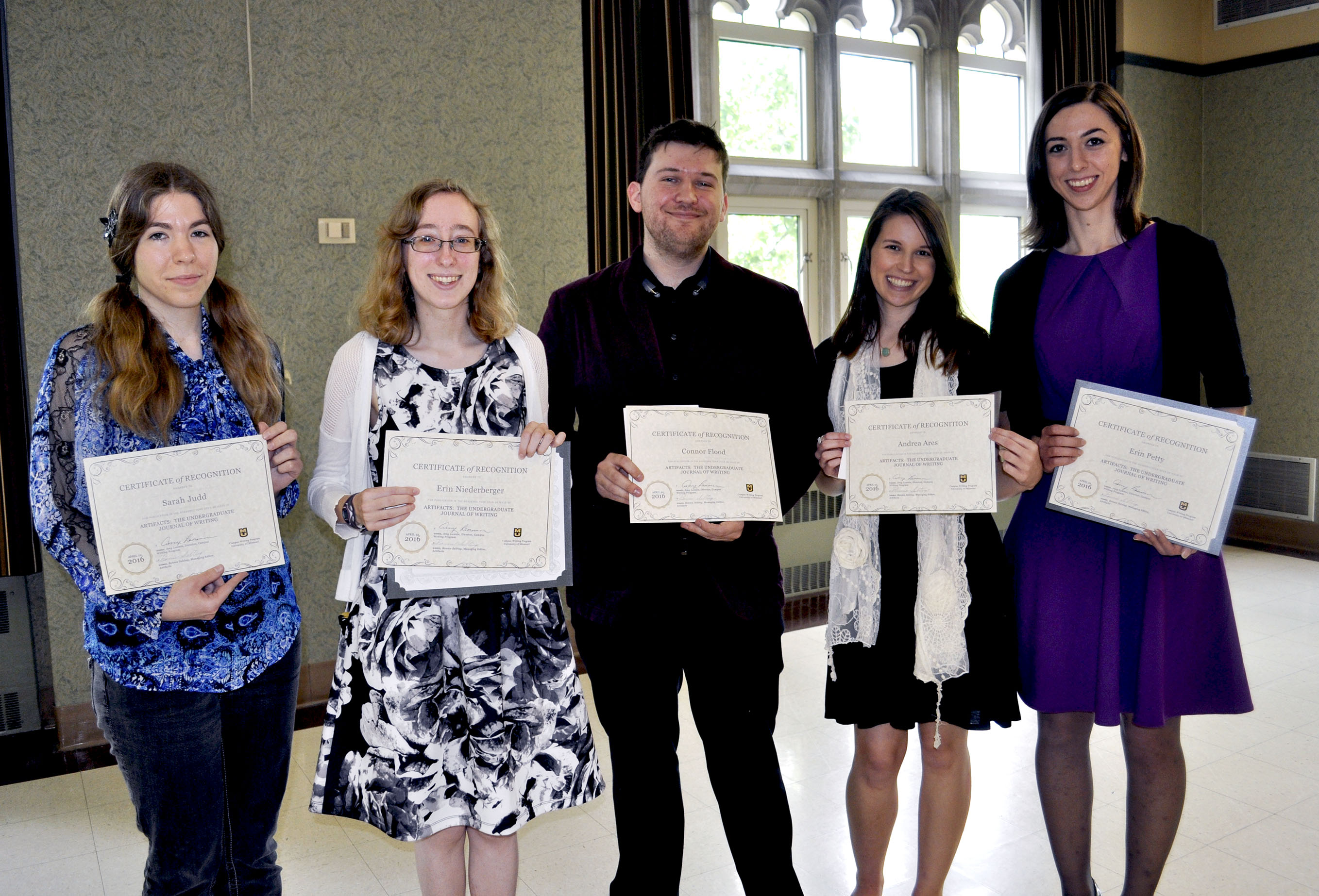 Students at awards ceremony.