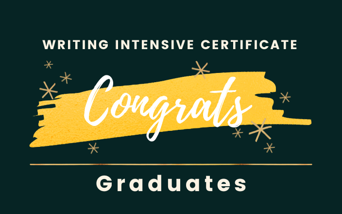 image saying congrats to WI certificate grads