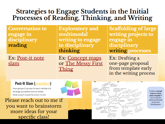 Slides from the writing and thinking with Ai series which asks instructor to consider ways to promote reading, thinking and writing in their courses. 